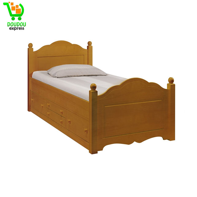 Lit 1 Place 4 Tiroirs Couchage 90 x 190 BOIS Massif – Image 2