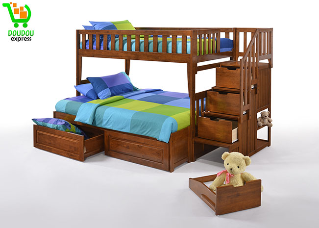 Lit superposé simple escalier Peppermint